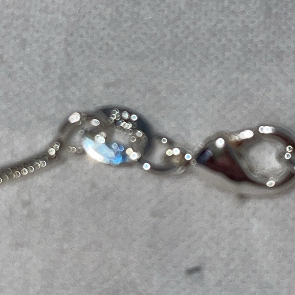 925 Sterling Silver Amethyst Teardrop pendant necklace lobster clasp 24” - Picture 3 of 3